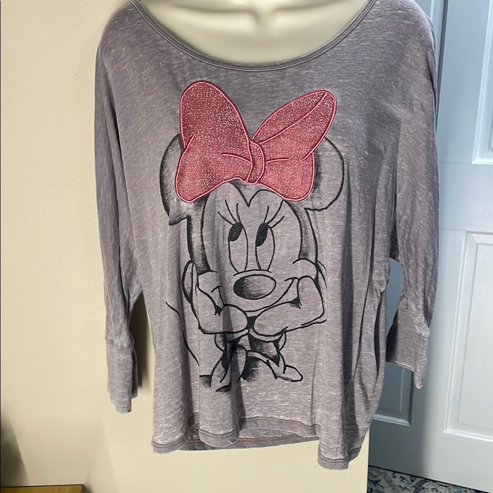 Disney Minnie Mouse 3/4 length sleeve tee shirt